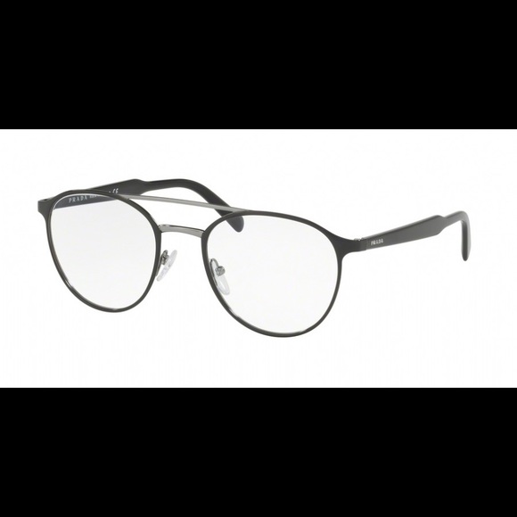 Prada Unisex Round Aviator VPR60T Eyeglasses - Picture 1 of 13